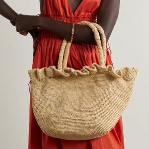 Loeffler Randall - Cyrus Ruffled Rafia Tote
New With Tags NWT